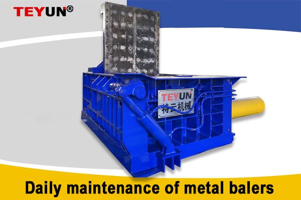 Daily maintenance of metal balers